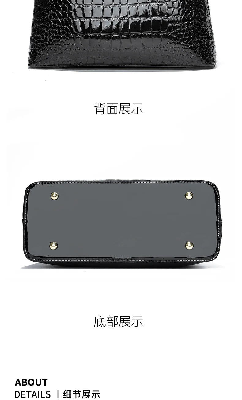 Luxury Bright Leather Handbags Designer Crossbody Bags for Women New Large Capacity Exquisite Ladies Shoulder Messenger Bag