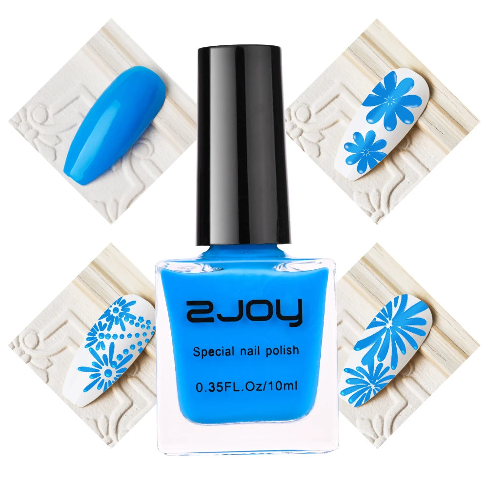 10ml Nail Stamping Polish Varnish Black White Colorful Nail Printing Lacquers for Stamping Plate 30 Colors Nail Stamping Polish