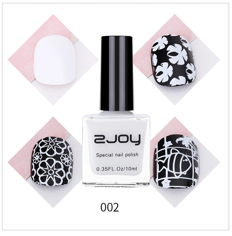 10ml Nail Stamping Polish Varnish Black White Colorful Nail Printing Lacquers for Stamping Plate 30 Colors Nail Stamping Polish