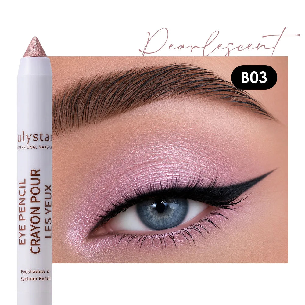 18colors Eyeshadow Stick Matte Shimmer Multi-color Waterproof High Pigmented Eyeshadow Pencil Crayon Makeup Tool Eye Cosmetics