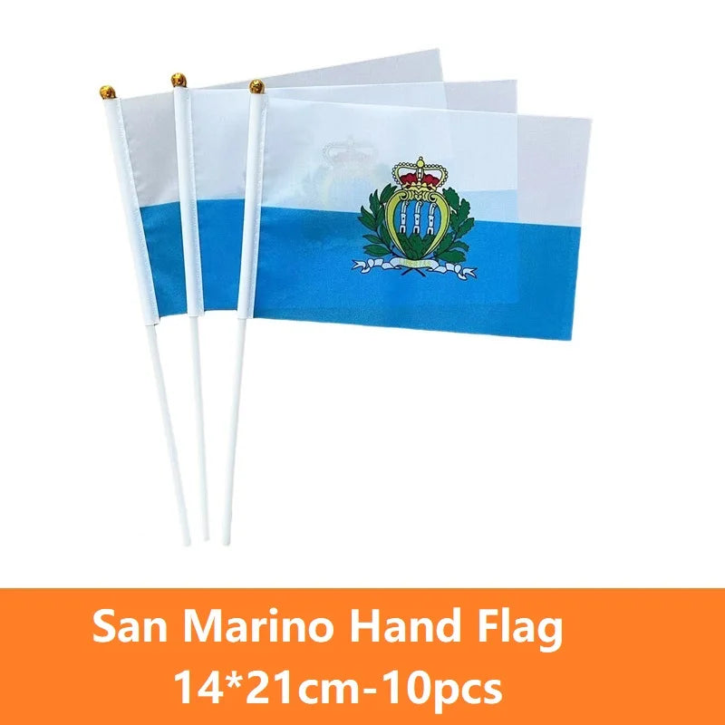 European Country Hand Waving Flags - أعلام أوروبية يدوية للتشجيع والاحتفالات