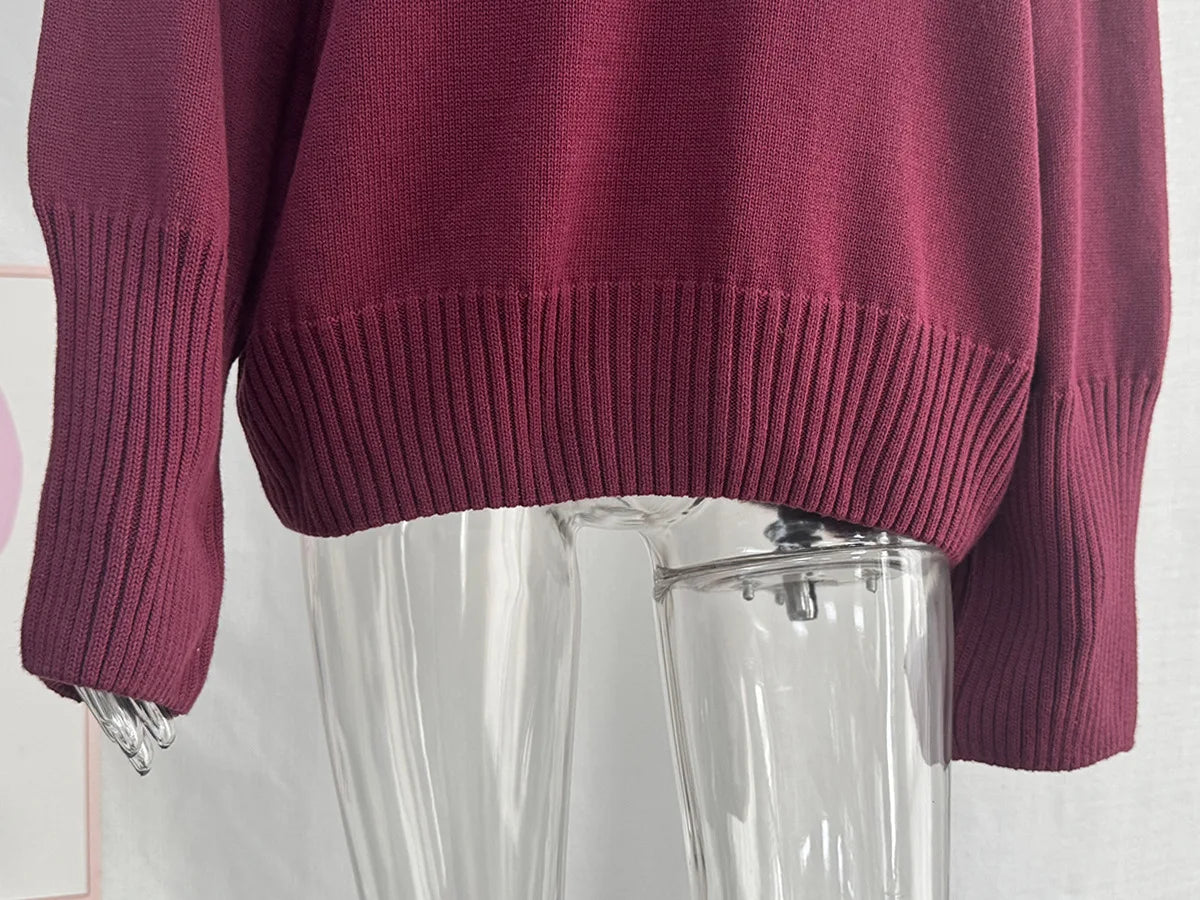Women's Casual Solid Cotton Pullovers O-Neck Long Sleeve Warm Loose Knitted Top Female Autumn Winter Basic Soft Sweater
