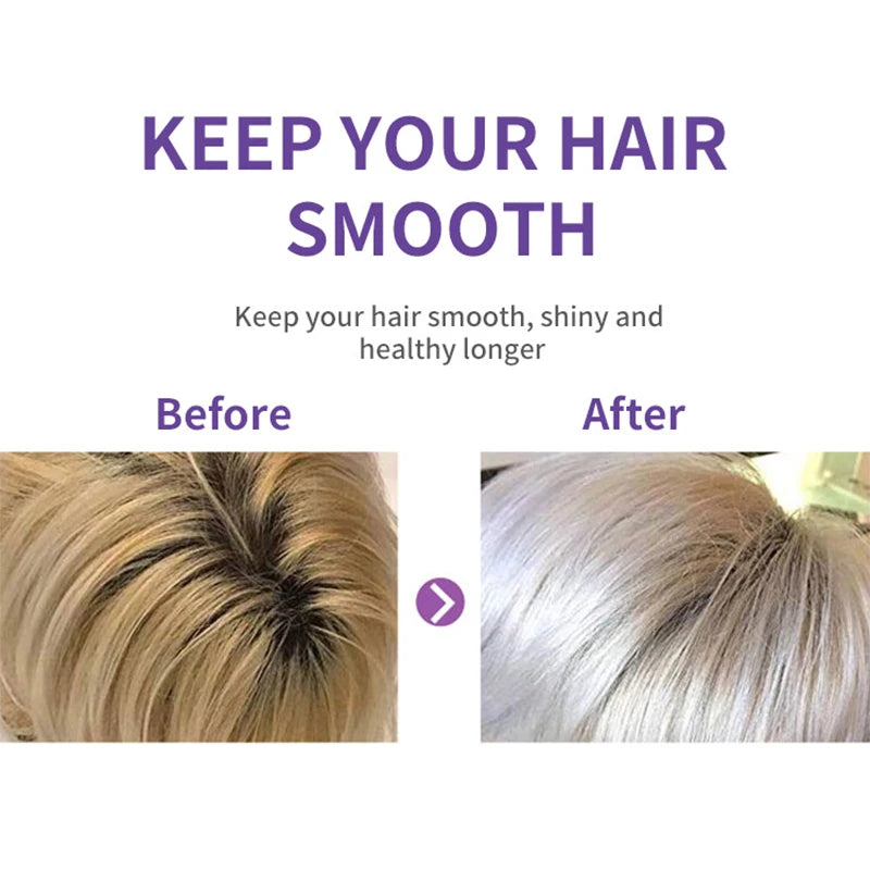 Gray Color Fixing Hair Mask Shampoo Cover Gray Hair Fade Yellow After Bleach Hair Shampoo Non-irritating Purple Shampoo Blonde