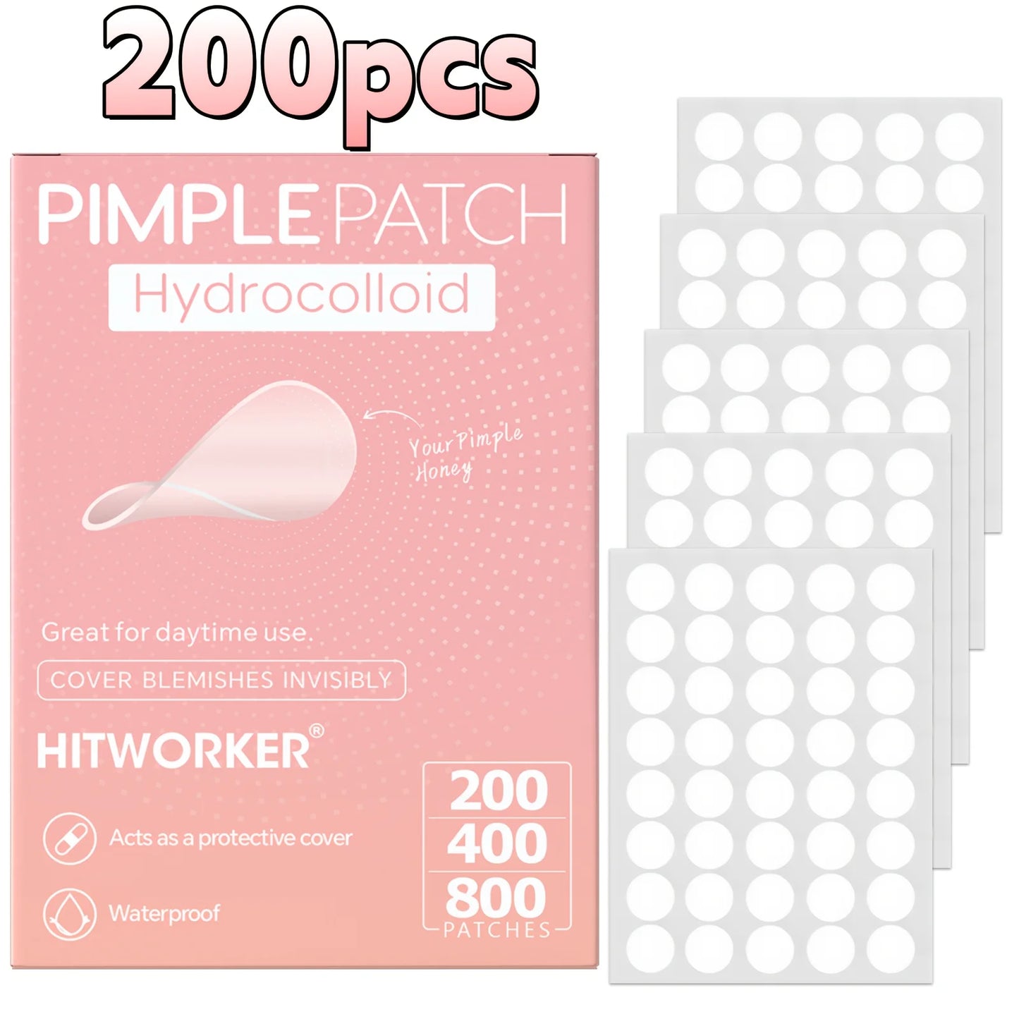 HITWORKER Hydrocolloid Acne Patches – 800PCS