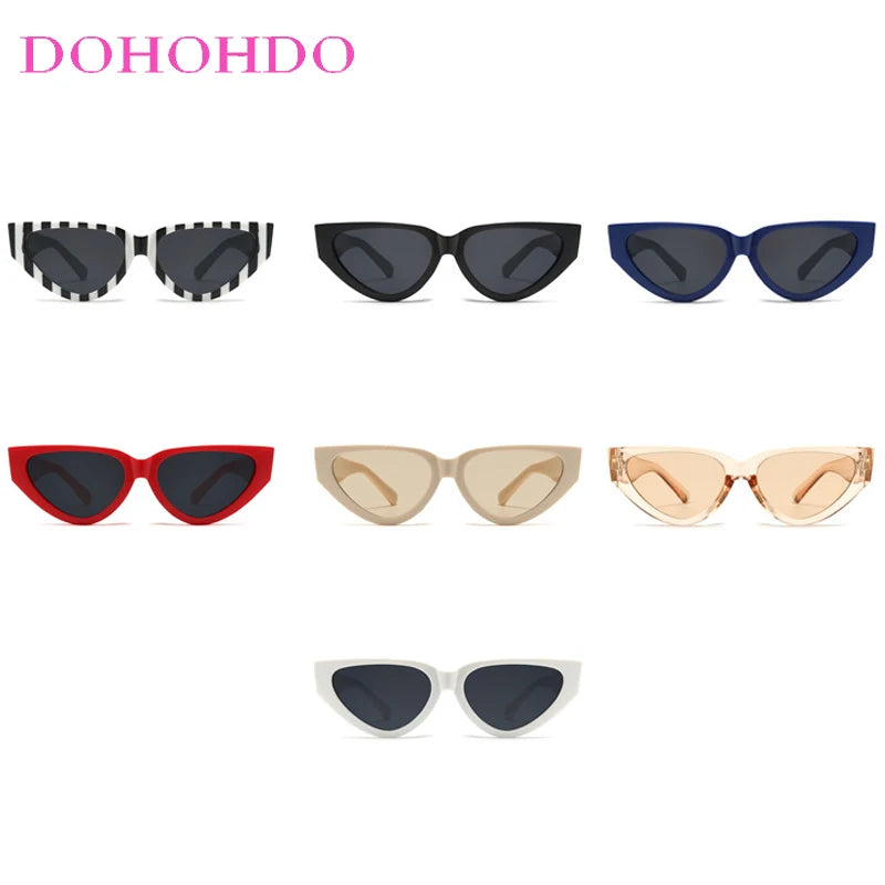 Vintage Small Cat Eye Sunglasses – Unisex Retro UV400 Shades