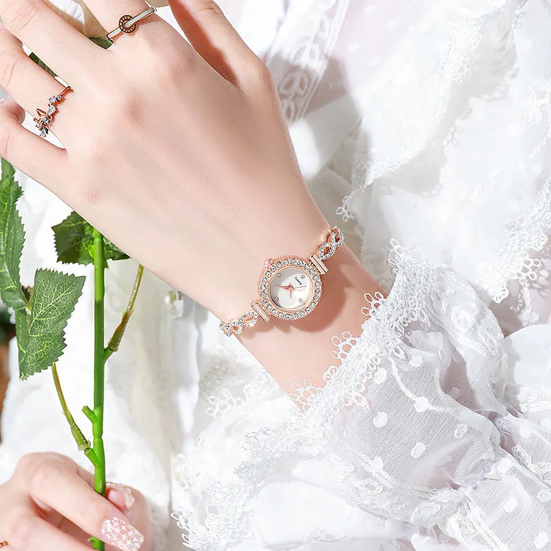 Fashion Rhinestone Women Watch Ladies Bracelet Quartz Watches Clock Relogio