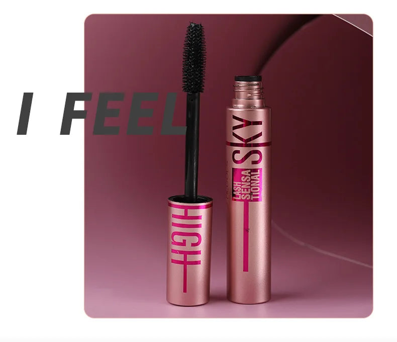 4D Mascara Waterproof Volumizing Curling Lengthening Smudge Proof Long Lasting Flawless Lashes for Women Daily Natural Look