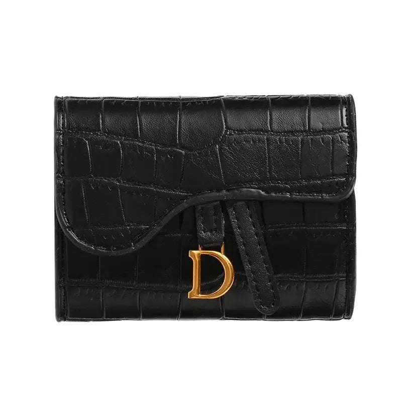 Women's Wallet Short 2024 New Korean Style D Letter Buckle Coins Purses Wallet Card Bag Key Wallet Luxury carteras para mujeres