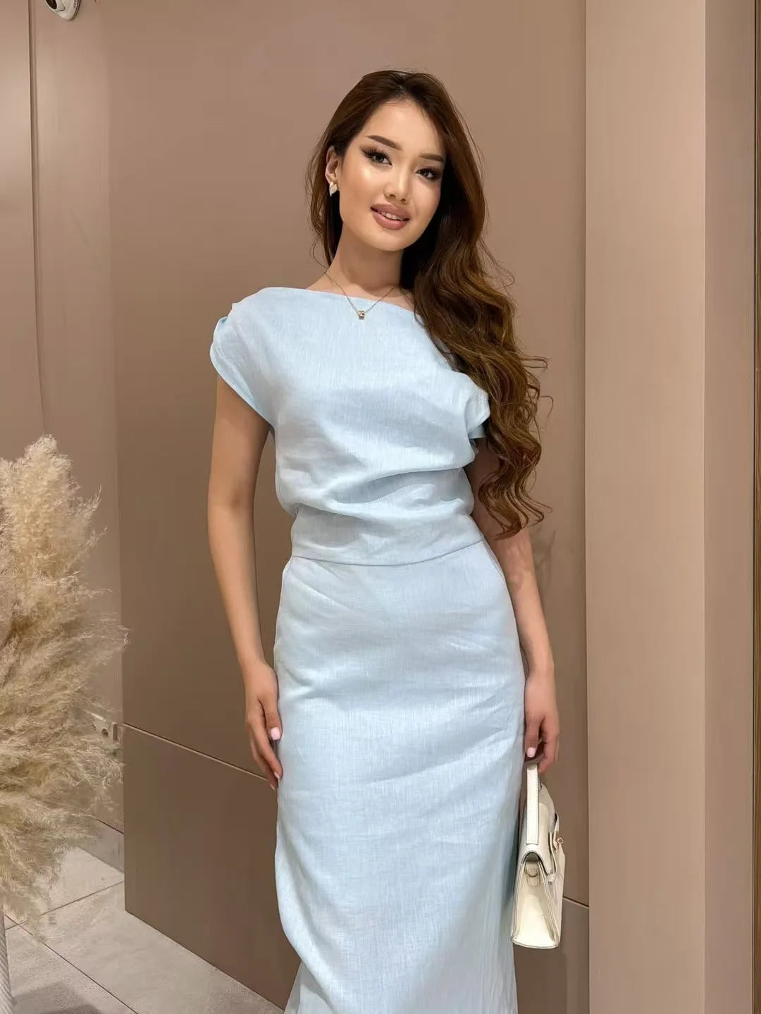 Elegant Solid One Shoulder Dresses Lady Skew Collar Waist-cinching Sleeveless Long Dress 2026 Women New Party Club Gowns