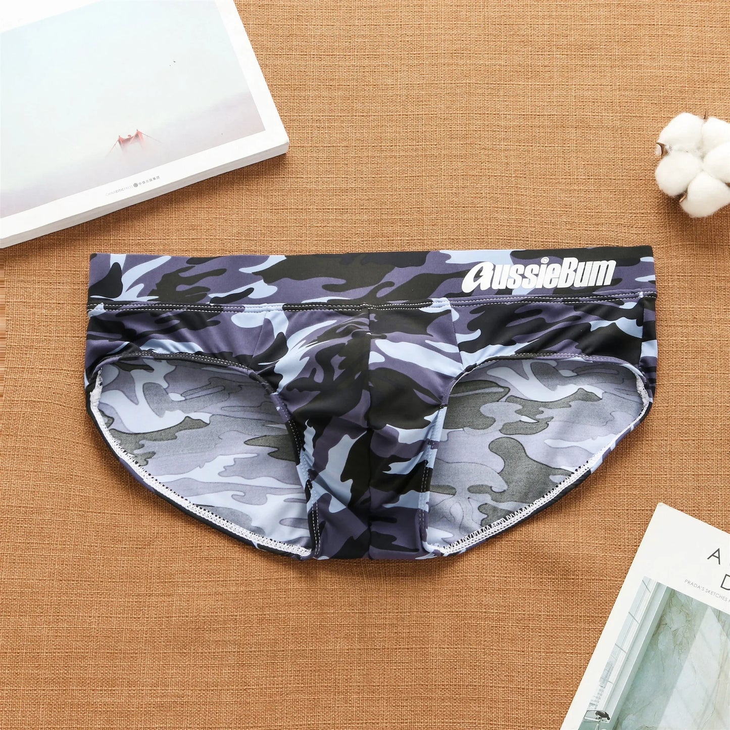 Men's cool summer camo low waist men's briefs