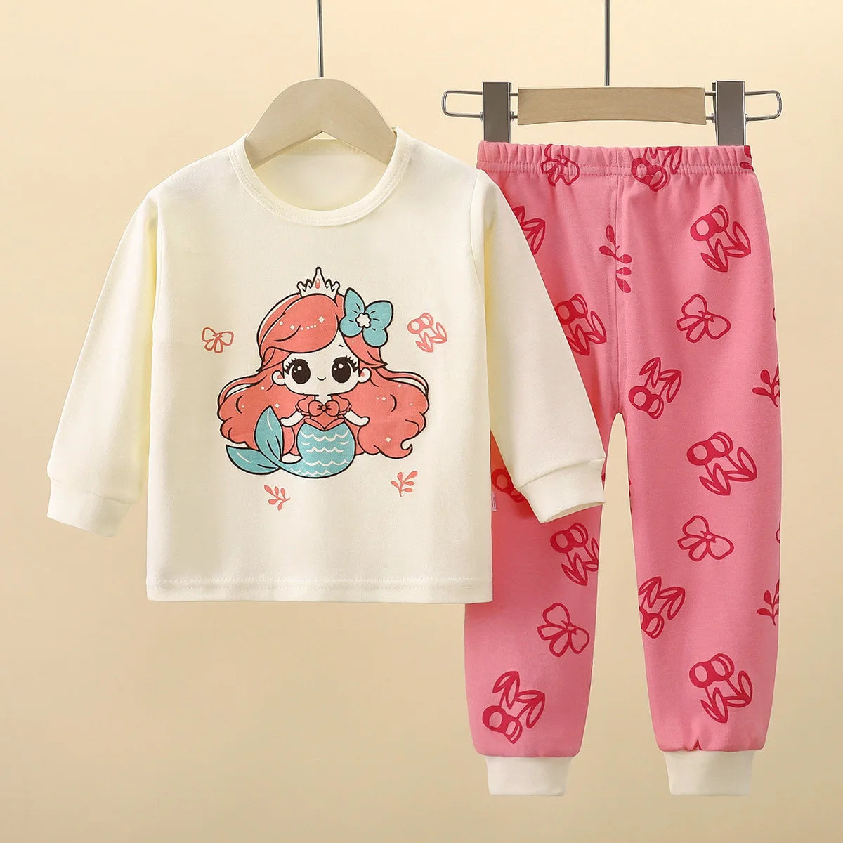 New Kids Boys Girls Pure Cotton Pajamas Cute Cartoon Long Sleeve Pyjamas Toddler Baby Autumn Sleepwear Children's Clothing Sets
