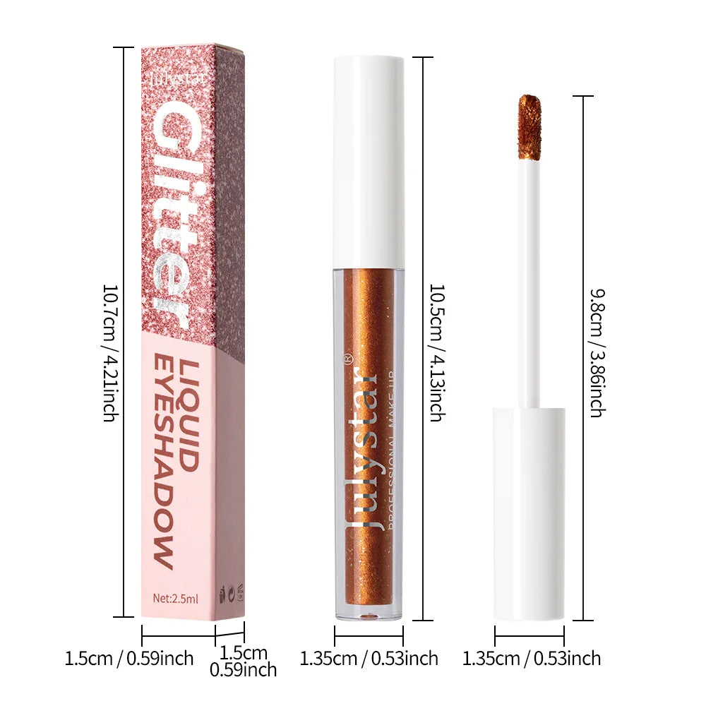 Waterproof Liquid Eyeshadow Metallic Gold Eye Shadow Stick Lasting Pearlescent 10 Colors Smoky Black Glitter Eye Highlighter Pen