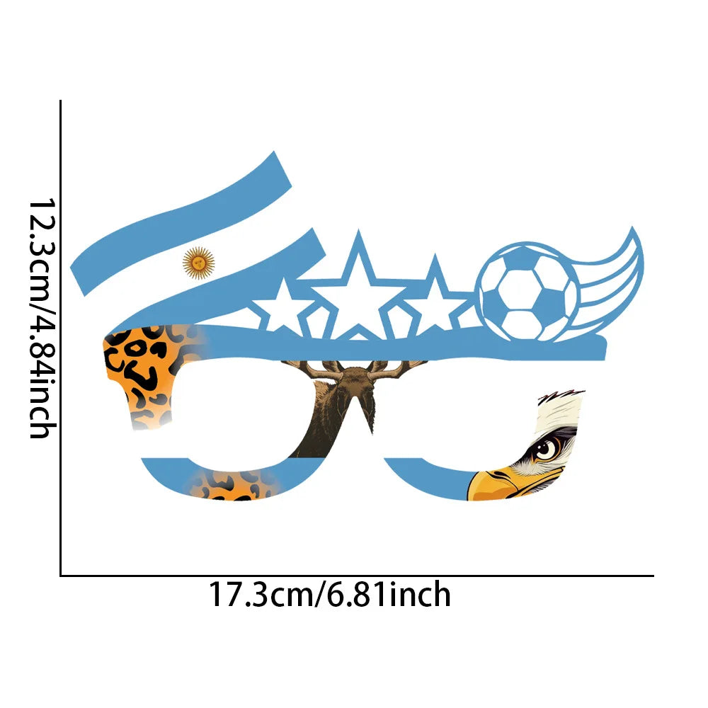 2026 World Football Competition Flag Glasses - نظارات مشجعي كرة القدم 2026 بتصميم أعلام الدول