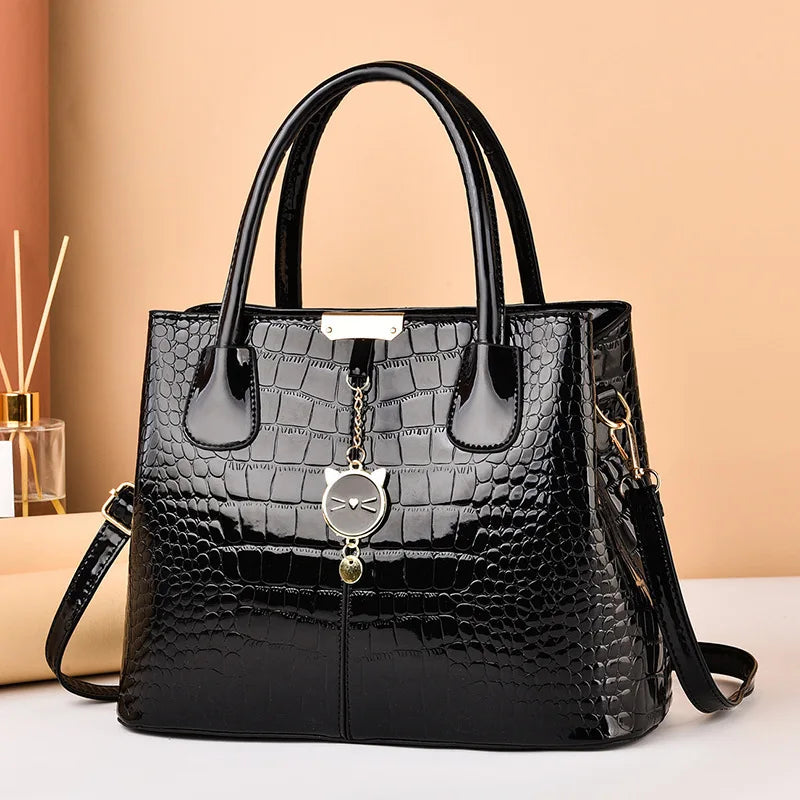 Luxury Designer Shoulder Crossbody Bags for Women Fashion High Quality Bright Leather Ladies Purses and Handbags Wallets Ssc