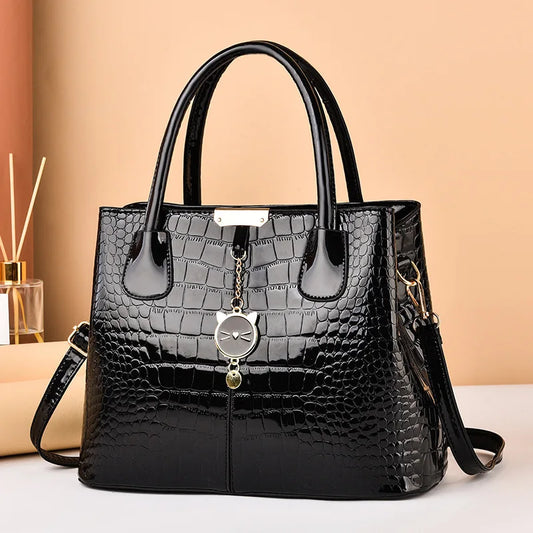 Luxury Designer Shoulder Crossbody Bags for Women Fashion High Quality Bright Leather Ladies Purses and Handbags Wallets Ssc