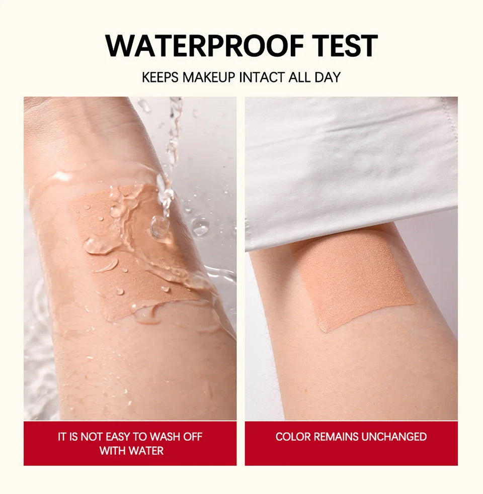 Liquid Foundation Effective Concealer Waterproof Sweat-resistant Matte Finish Base Makeup Long-Lasting Natural Foundation Cream