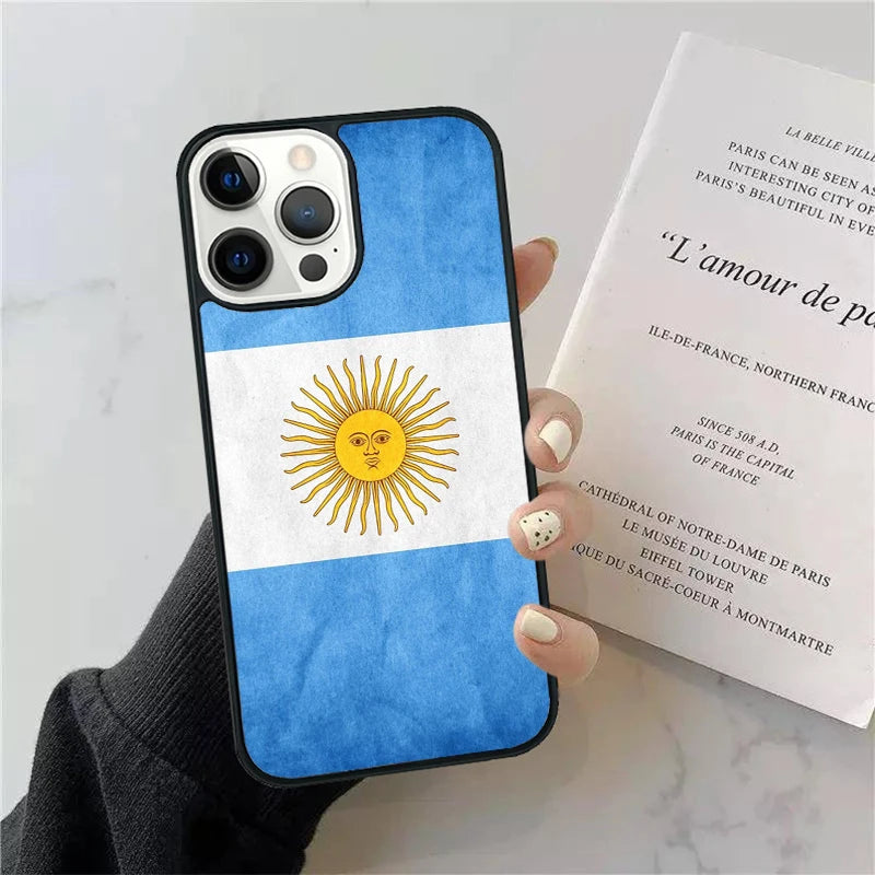 Argentina National Flag iPhone Case - غطاء آيفون بتصميم علم الأرجنتين