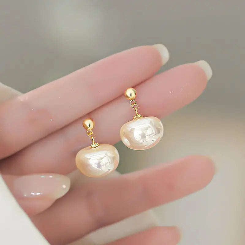 ZAKOL Fashion Elegant Teardrop Pear Imitation Pearl Drop Earrings Simple Versatile Jewelry Gift For Women