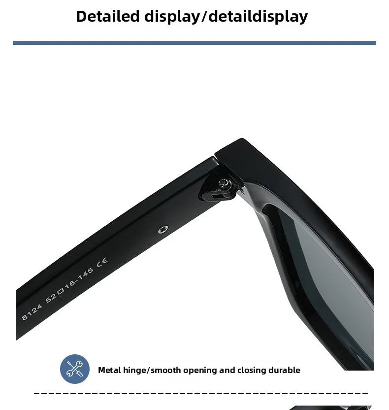 2025 Square Sunglasses for Men & Women – Neutral Leather Design