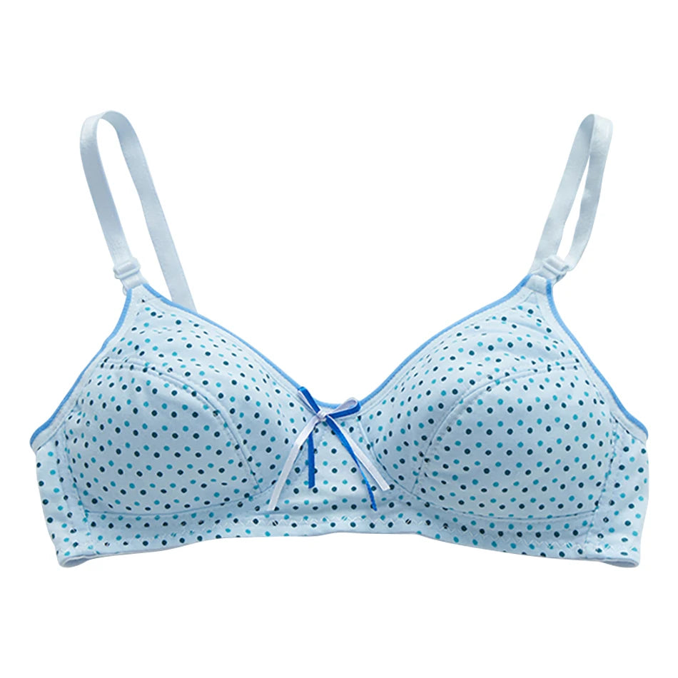 Girl Candy Color Cute Bras Dots Bowknot Casual Bralette Women Fashion Sport Tops Clothing for Small Bust