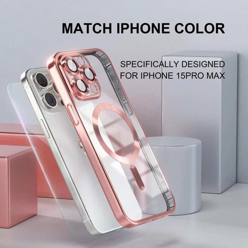 Luxury Transparent MagSafe Case for iPhone