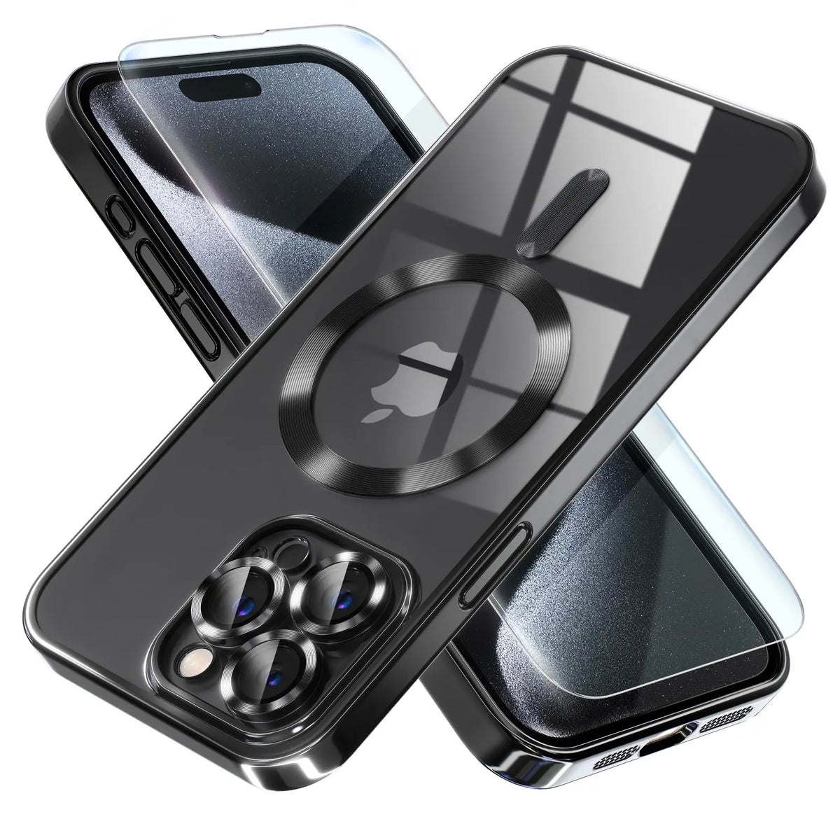 Luxury Plating Soft For Magsafe Case For iPhone 17 16 15 14 13 12 11 Pro Max Plus 17 Air Magnetic Transparent Shockproof Cover