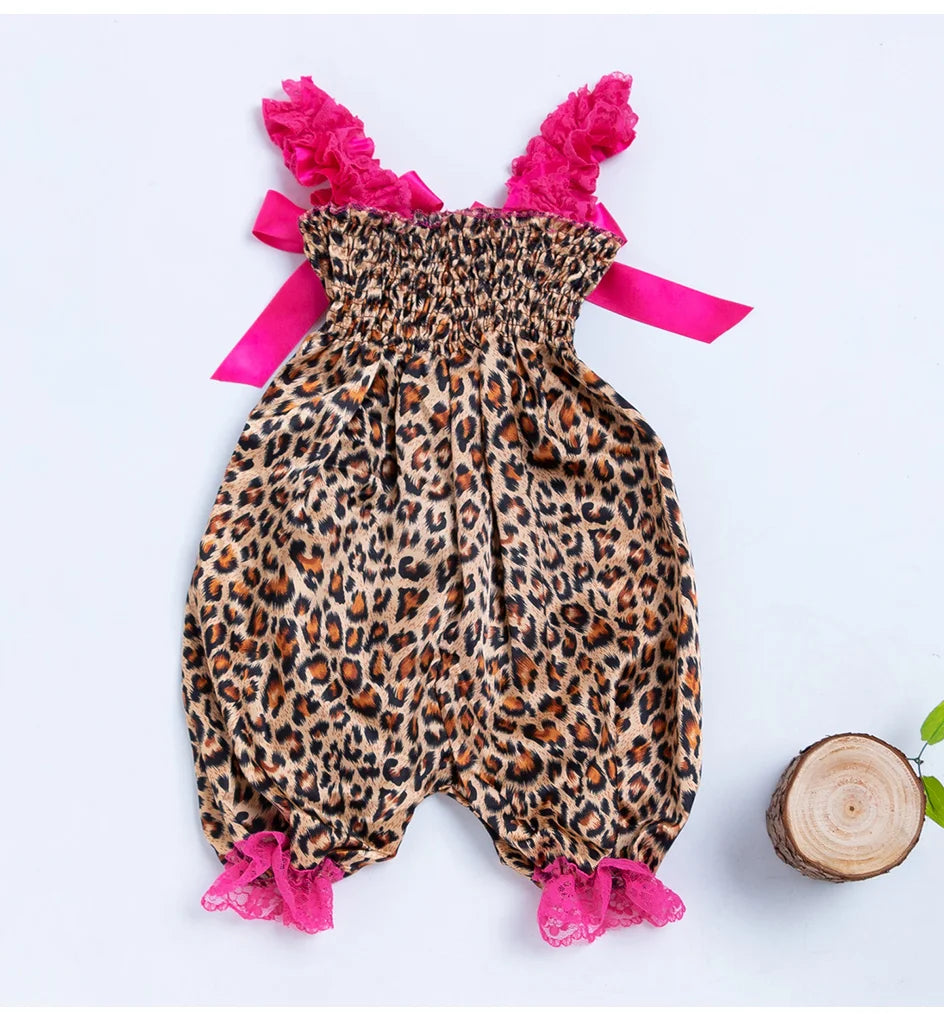 New Girls Summer Backless Romper Baby Lace-up Bloomer