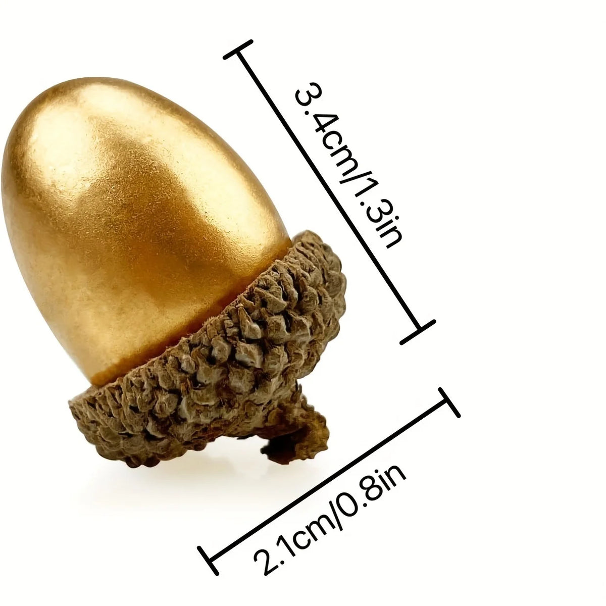 30/60pcs Artificial Golden Acorns, Exquisite Floral Decoration, Christmas Decorations，Festive Four Seasons Tabletop Ornaments