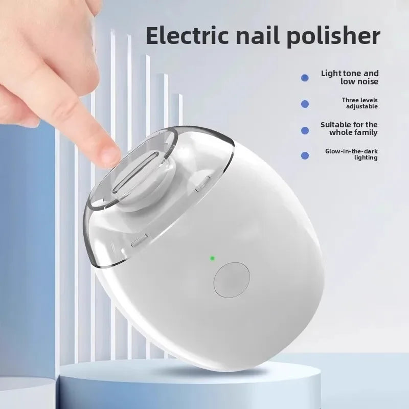 2 IN 1 Electric Nail Clipper Cutter With LED Light Automatic Nail Grinder Trimmer