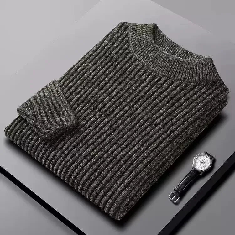 2026 New Men's Thick Warm Sweater Winter Knitted Turtleneck Pullovers Male High Neck Solid Slim Fit Soft Sweaters for Men Tops