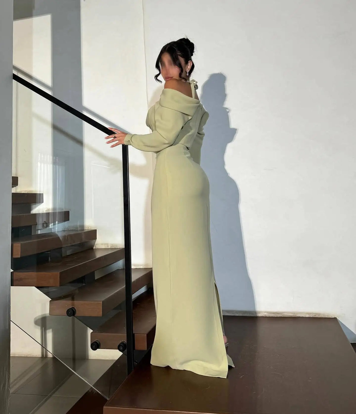 BKLD 2026 Spring Summer Elegant Sexy Bag Hip Off The Shoulder Halter Neck Strap Long Sleeve Dress Women Clothing Party Dress