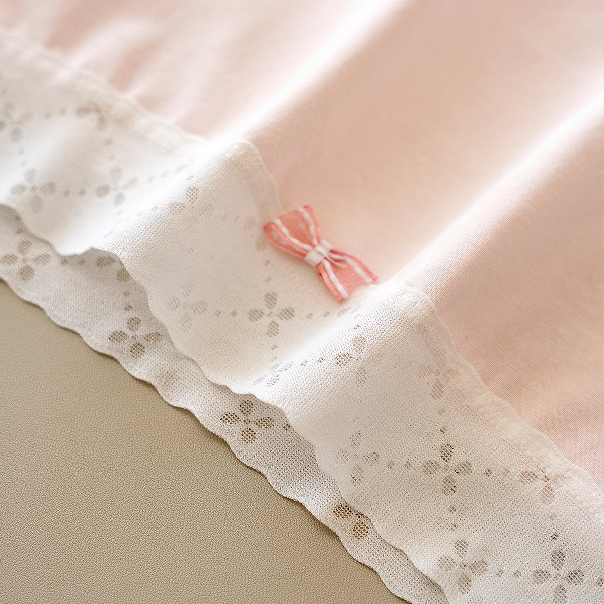 3PCS Japanese and Korean Style Women Girls Underwear Elegant Lace Trimmed Panties Simple Solid Color Breathable Briefs Everyday