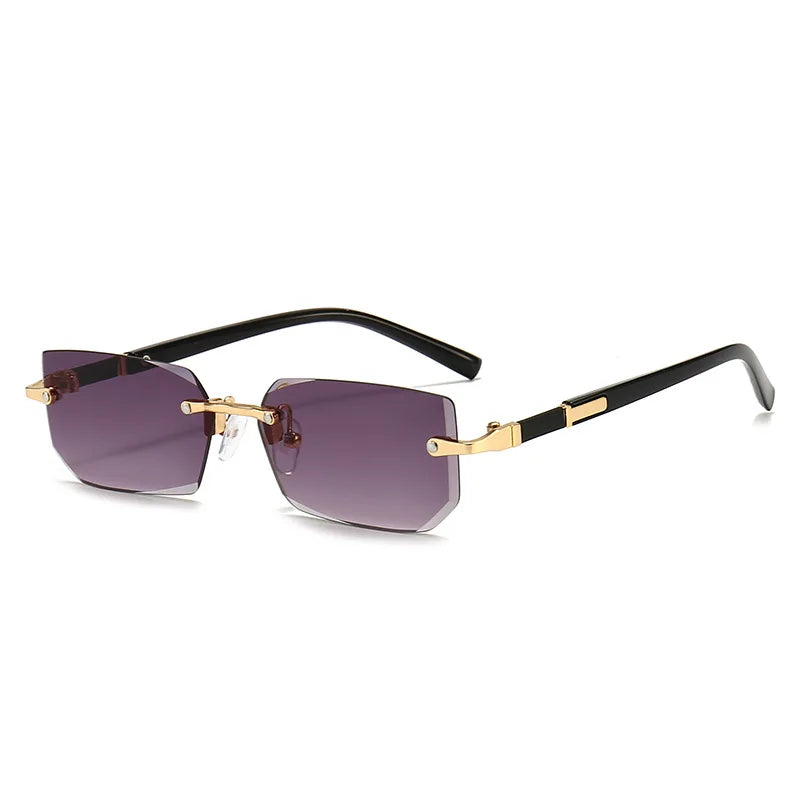 Rimless Rectangle Fashion Sunglasses نظارات شمسية مستطيلة بدون إطار
