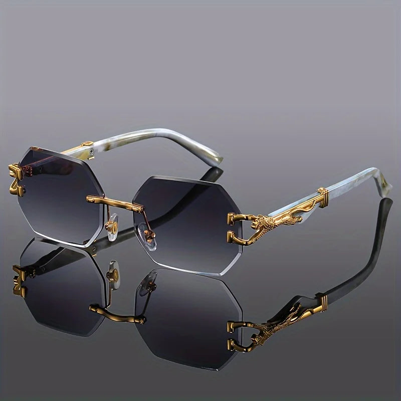Women’s Geometric Leopard Print Sport Glasses – Lightweight & Durable Frame