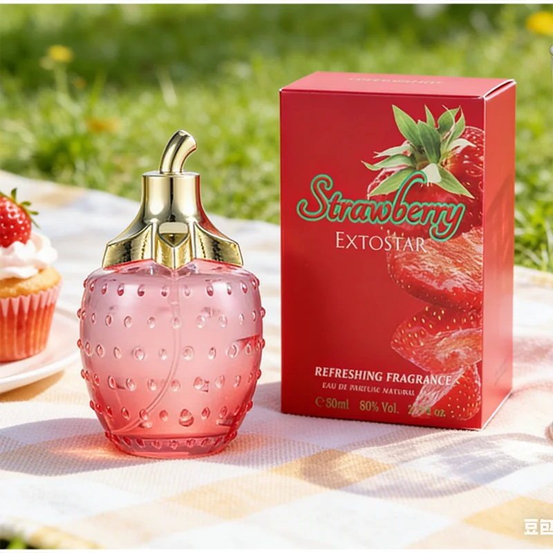 Popular Russian Women's Dating Perfumes Cute Strawberry Design Oriental Notes, Rose And Jasmine, Fresh Charming Fragrance Spray