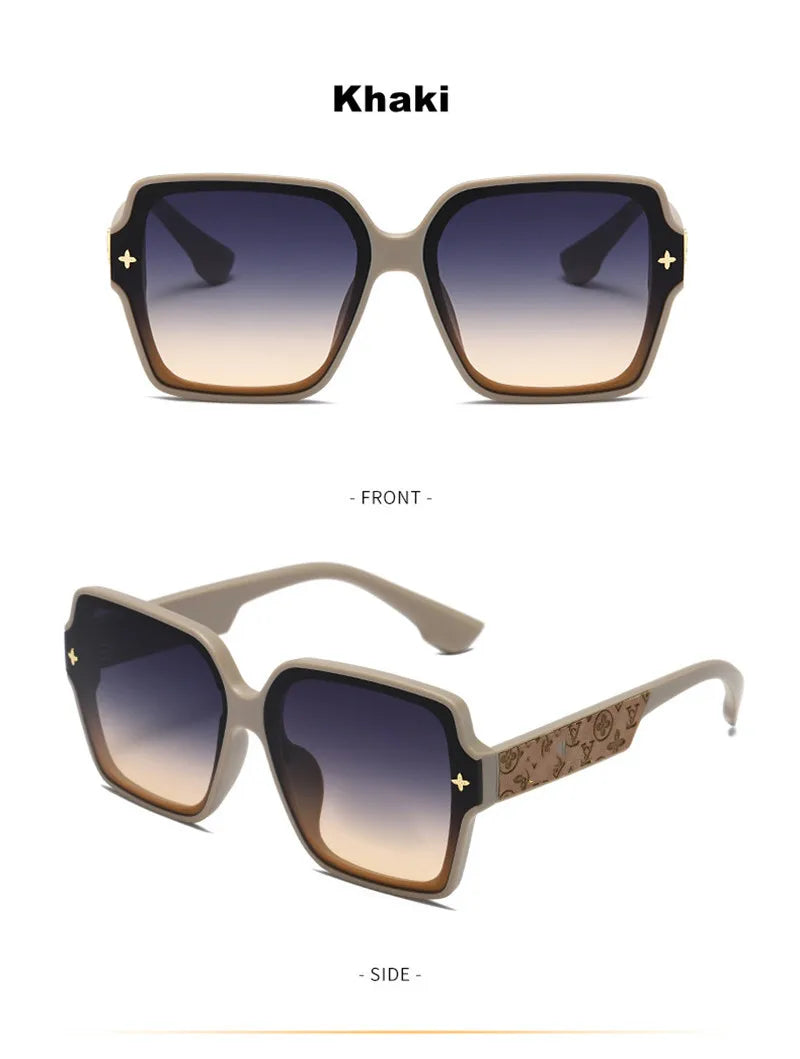 Luxury Women’s Retro Sunglasses – Large Frame UV400 Driving Shades