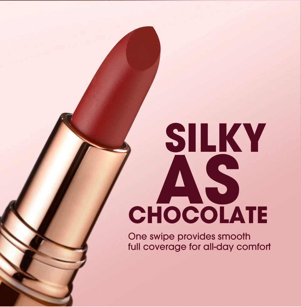 O.TWO.O Matte Lipstick Lip Tint 14 Colors Waterproof Long Lasting Non-transfer Smooth Highly Pigmented Velvet Lip Sticks Makeup
