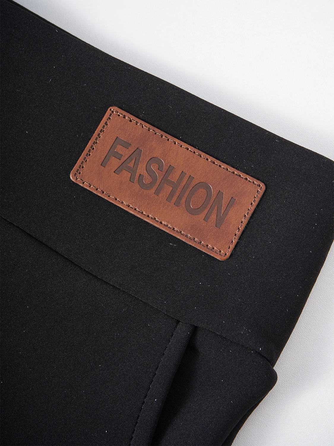 1PC Women Autumn Winter Velvet Thicken Shapewear Pants with "FASHION" Letter Leather Label and Pockets High Waist Warm Leggings