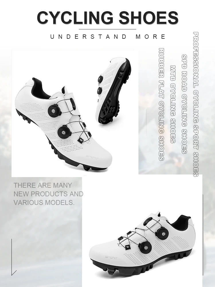 LiXingMing Road Bike Cycling Shoes Men Classic Self-Locking Releases Racing Spd Bicycle Sneakers Cleats Women Mtb Cycling Shoes