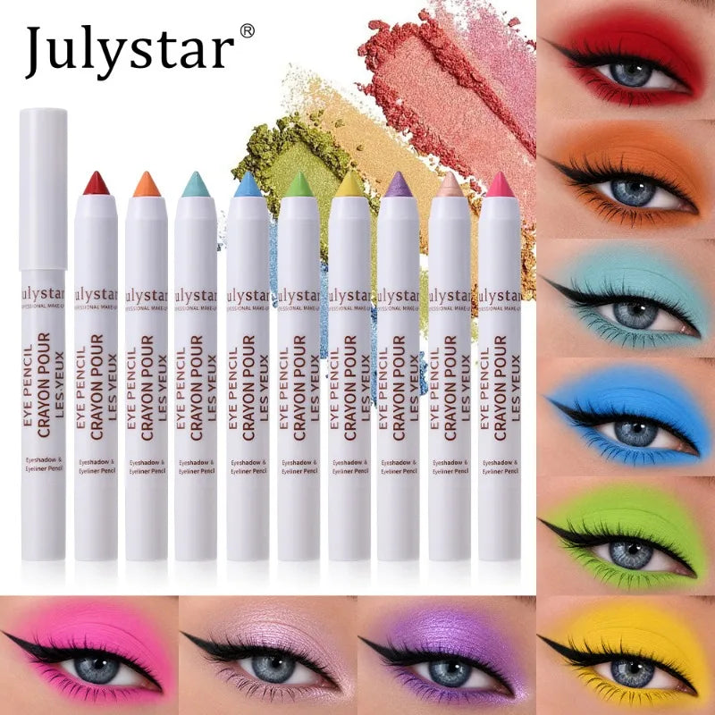 18colors Eyeshadow Stick Matte Shimmer Multi-color Waterproof High Pigmented Eyeshadow Pencil Crayon Makeup Tool Eye Cosmetics