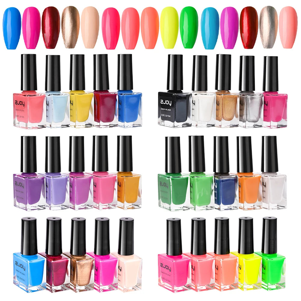 Nail Printing Stamping Gel Polish 10ml 30Colors Nail Art Printing Varnish for Stamping Plate Black White Gold Nails Lacquers