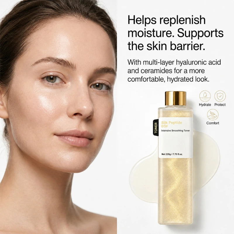 Silk Peptide EGF Intensive Smooth Facial Toner Moisturizing Soften The Skin Nourishing Revitalizing Skin Korea Skincare