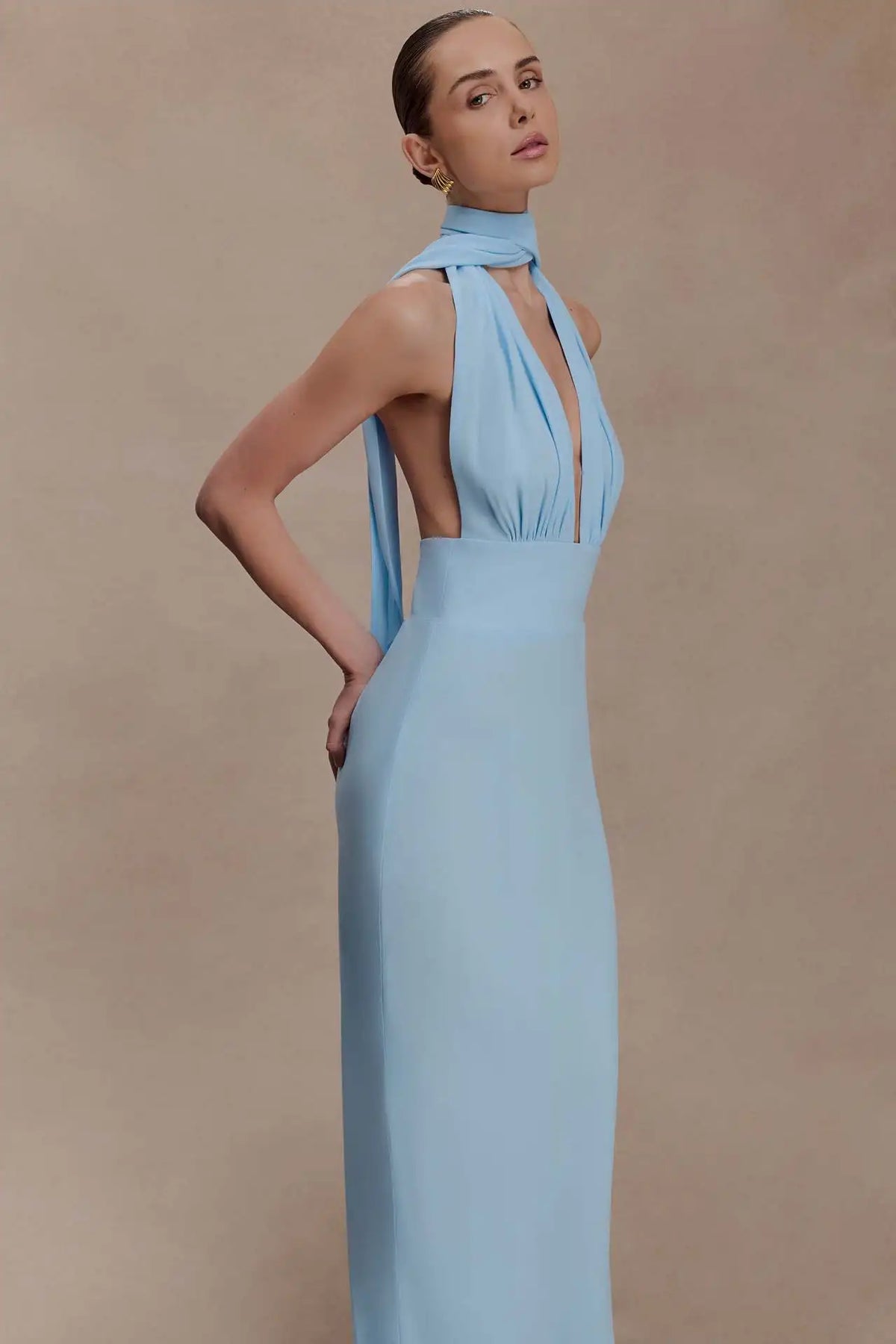 Women Sexy Polka Dot Halter Maxi Dress Elegant V Neck Backless Sleeveless High Waist Dresses 2026 Female Summer Party Dress