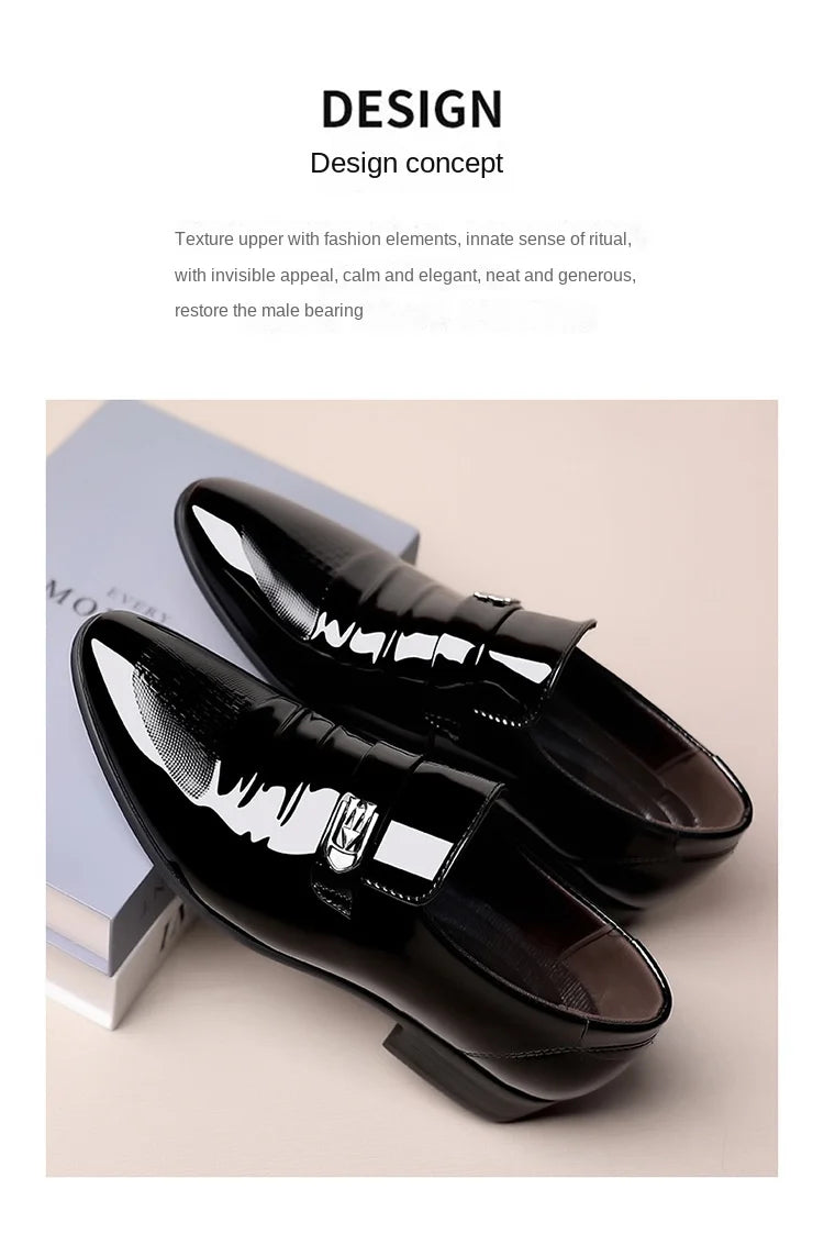 Brand New Leather Shoes Men Casual Business Shoes Office Work Shoes Men Party Wedding Oxford Pointed Toe Loafers