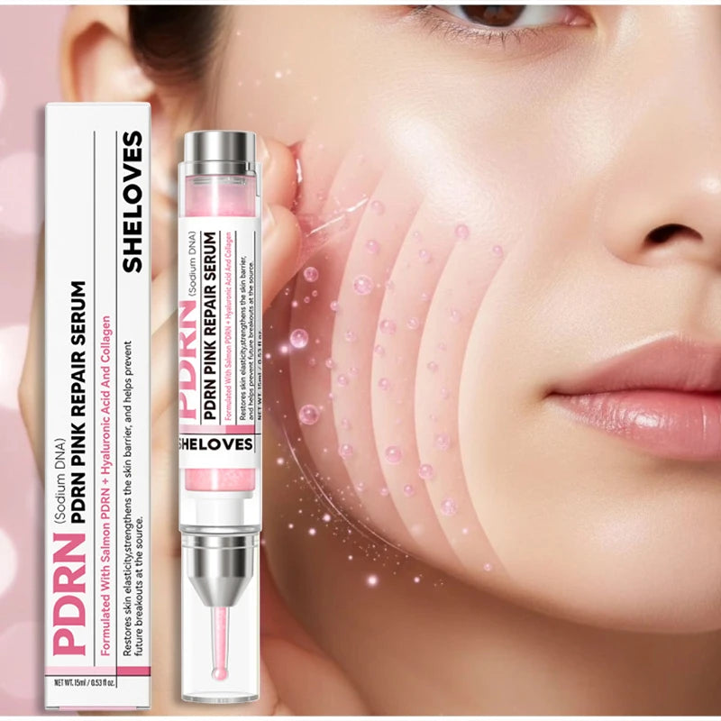 PDRN Salmon Repairing Serum 50ml Hyaluronic Acid Collagen Lifting Firming Hydrating Essence Portable Skin Barrier Care Serum