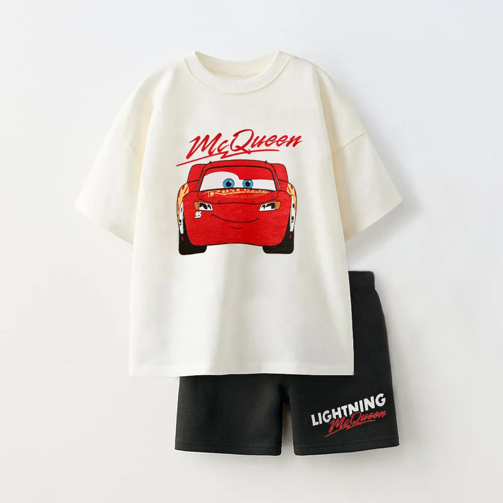2Pcs  Summer Child Csotume Mickey Stitch TShirt+Shorts Set Casual Sports