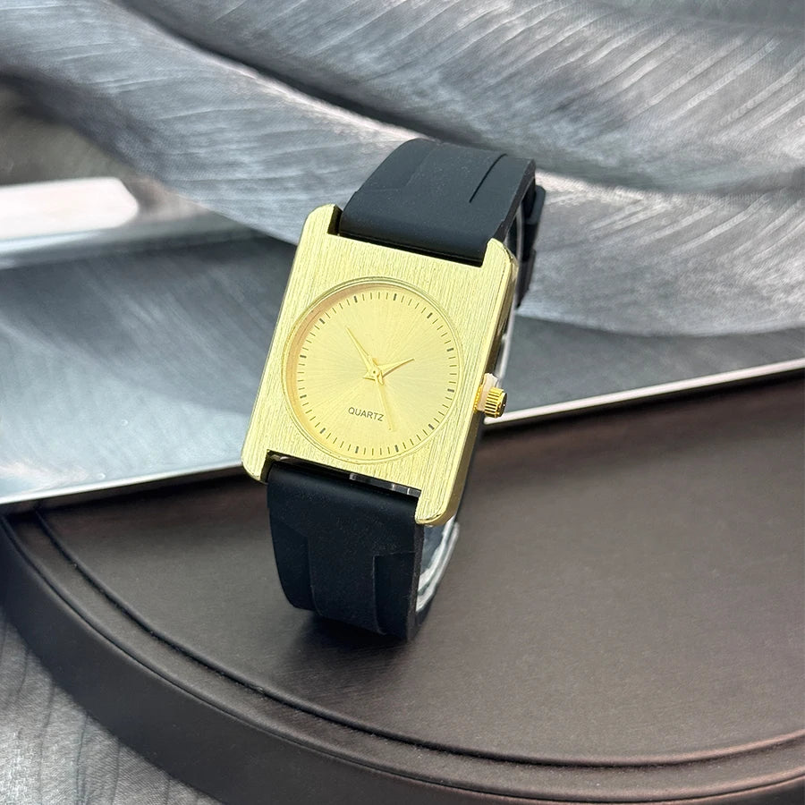 New Square Dopamine Color Women’s Watch – Silicone Strap