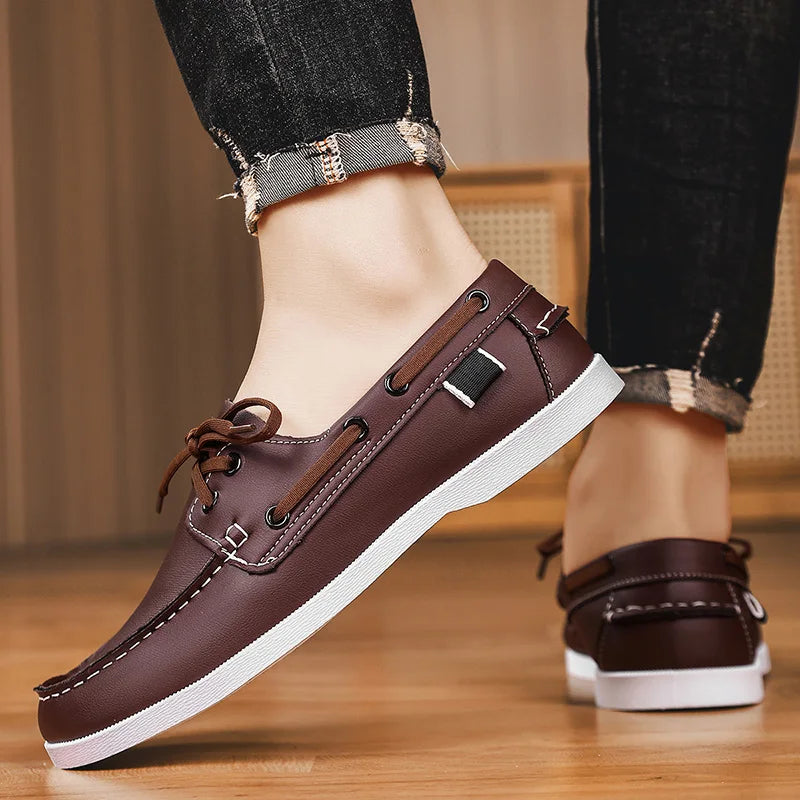 Men’s Doudou Casual Driving Shoes – Retro Large-Size Comfort Style