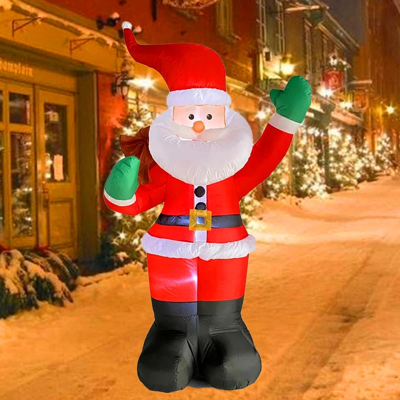 1PC Backpack Santa Claus Christmas Decoration Inflatable Toys 1.8M Inflatable Model Holiday Gift Indoor Outdoor Decor