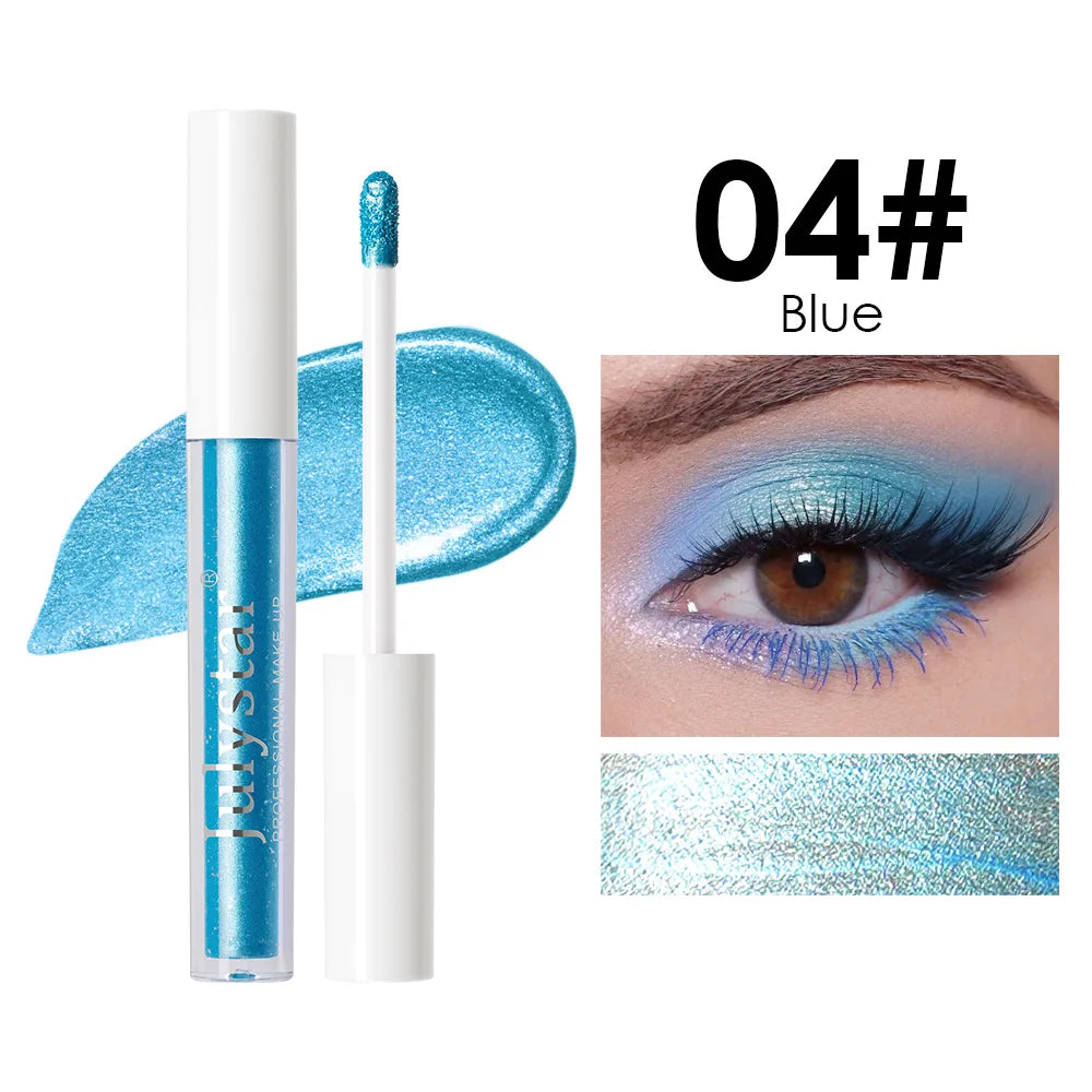 Waterproof Liquid Eyeshadow Metallic Gold Eye Shadow Stick Lasting Pearlescent 10 Colors Smoky Black Glitter Eye Highlighter Pen